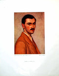 Antique Old Print Major Gr Kewley Fg Mories Self-Portrait R P Bonington 1946 0