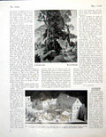 Antique Print Cornish Lane Trees Iain Macnab Street Setting Cardboard 1946 20th