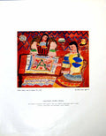 Antique Old Print Hungarian Women Sewing Diana Ross Aged 12 Colourful 1946