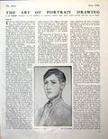 Old Vintage Print Portrait Boy Fg Mories Woman Facial Details Study 1946 0 20th