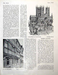 Old Lincoln Minster R Forman Buildings Fashion Drawing Buckley 1946 0 20th