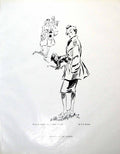 Antique Old Print Fashions For The Country Dry Brush Drawing Me Buckley 1946