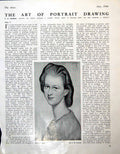 Original Old Vintage Print Portrait Study Woman Fg Mories Sier Jacket Cap 1946 0