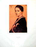 Antique Old Print Mabel Jamieson Portrait Chalk Watercolour Fg Mories 1946 20th