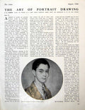 Antique Print Portrait Boy Fg Mories Woman Details Study Black Chalk 1946 20th