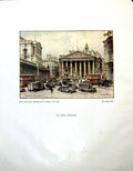 Antique Old Print Royal Exchange London Joseph Pike Chester Cathedral 1946