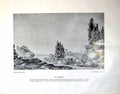 Original Old Vintage Print Aqueduct Monochrome Drawing Thomas De Thomont 1946