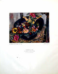 Antique Print Flowers In Hat Enid Solomon Oil Painting Scissors Chair 1946 20th