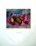 Antique Print Pears And Papers Paul Drury Oil Mural Painting Hw Smith 1946