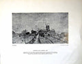 Antique Old Print Landscape With Windmills Van Gogh Wine Frank Brangwyn 1947