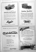 Old Vintage Print Humber Daimler Overland Arrol-Johnston Car Adverts 1918 20th