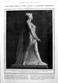 Old Print Paris Sculpture Albert Bartholome Art Acquisitions Reyns 1918 20th