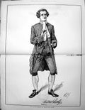 Old Antique Print Damaged Mr Walter Bentey As Bailie Nicol Jarvie 1877 19th