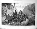 Original Old Antique Print Emperor Germany Returning From Hunting Horses 1878
