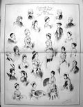 Old Antique Print Sketches Fancy Polo Dress Hunt Ball Star Garter 1878 19th