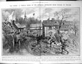 Old Print German Siers Retreating Bavai With Bags Loot White Flags 1918 20th