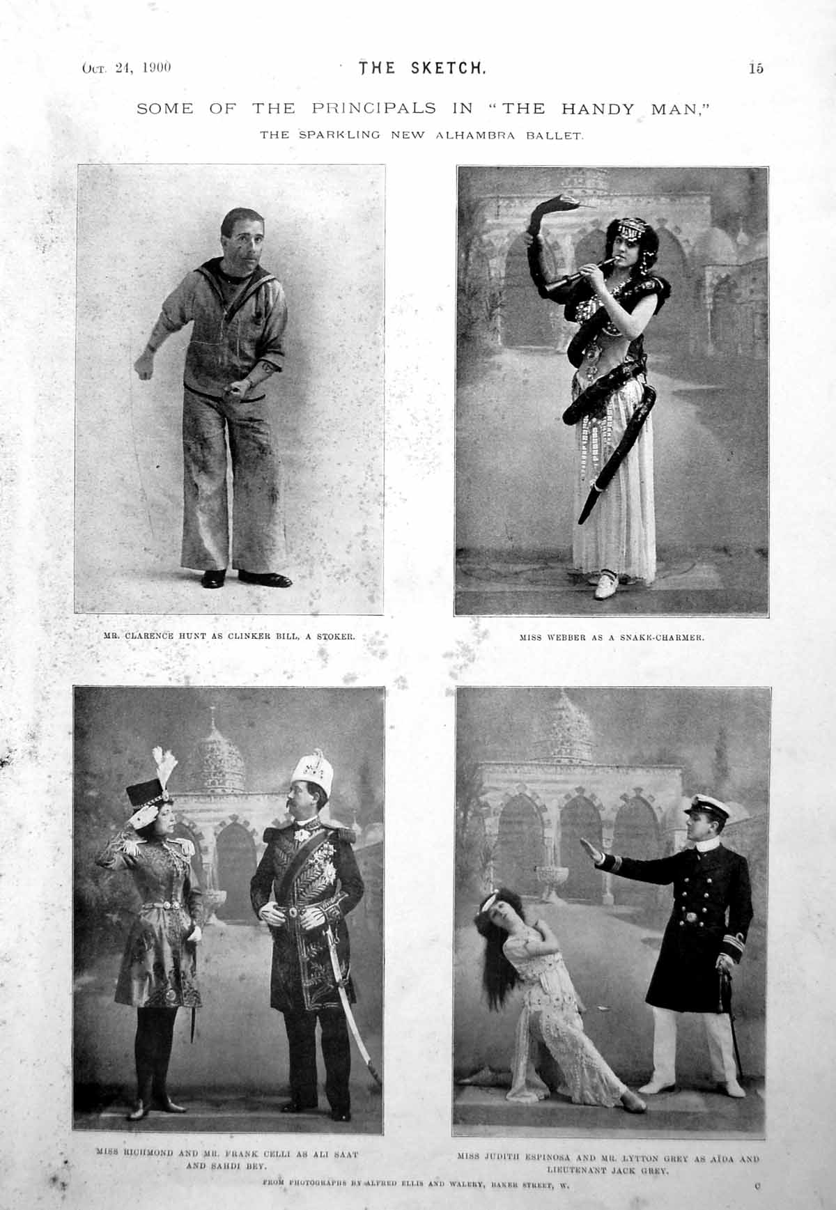 Antique Print Principals Handy Man Hunt Webber Bust Nelson Whitehall 1900 0 20th