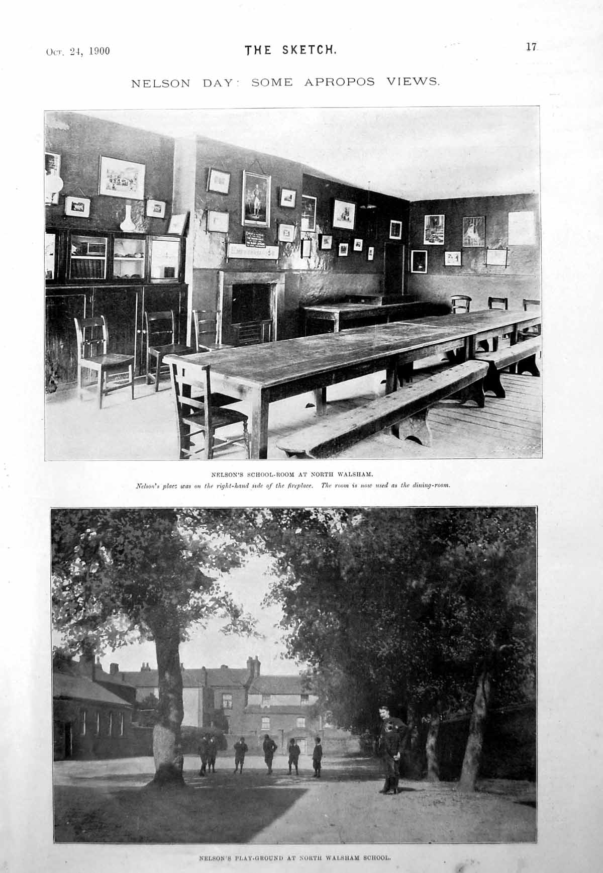 Old Nelson Day School Room Playground Hal Hurst Studio Working 1900 0 Victorian