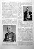 Antique Print Edward Crosby Max Muller Tom Browne Sketches Bar Street 1900 0