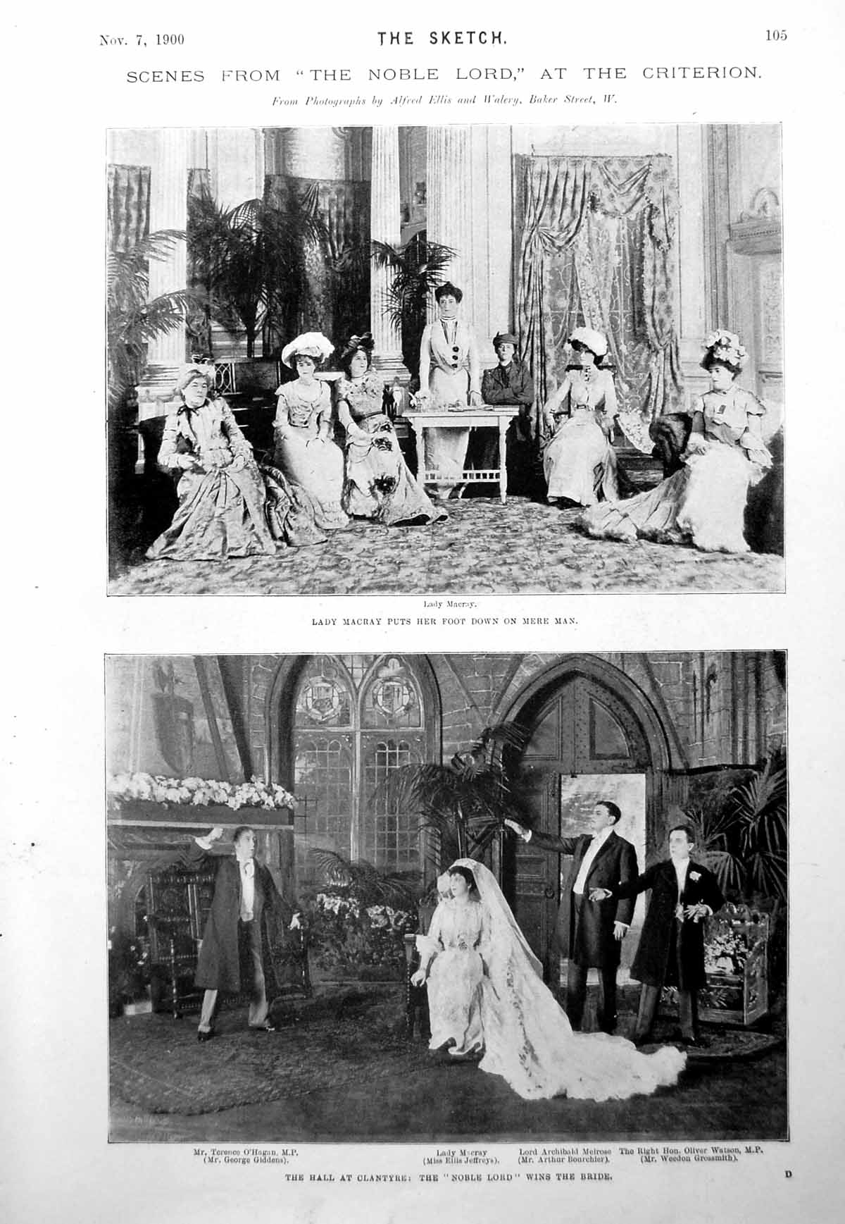 Old Scenes Noble Lord Criterion Ellis Jeffreys Kathleen H Green 1900Victorian