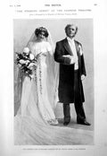 Antique Print Damaged Wedding Guest Garrick George Grossmith Snr Jnr 1900 20th