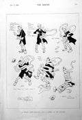 Antique Print Tom Browne Windy Lord Mayor'S Day Scene Strand Hunorous 1900 20th