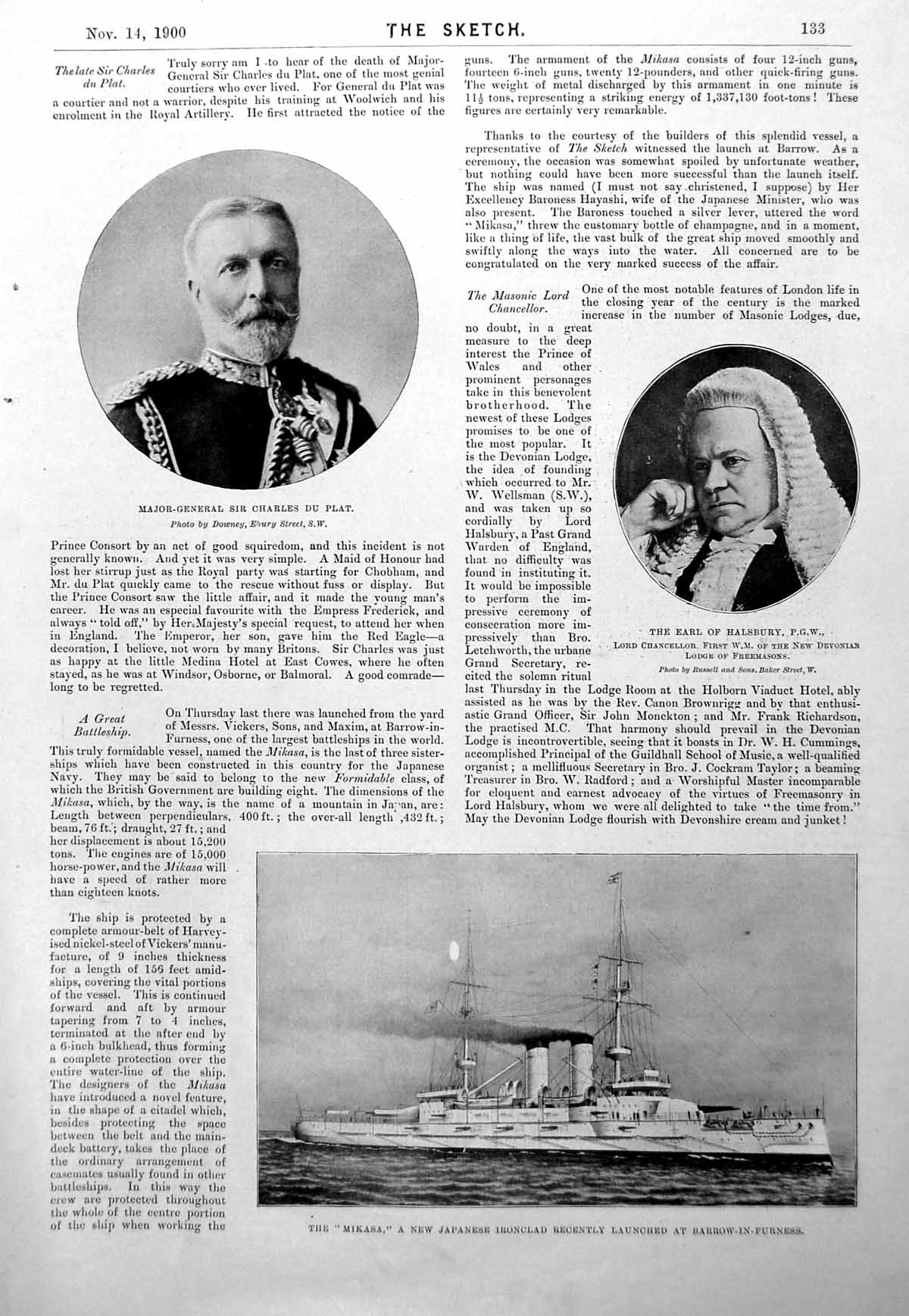 Old Plat Earl Halsbury Mikasa Ironclad Ivo Bligh Jeanne Douste 1900Victorian