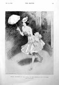 Antique Print Fougere American Girl Paris Hans Anderson Illustration 1900 20th