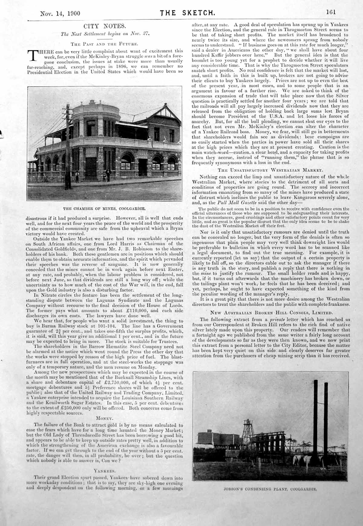 Old Antique Print Chamber Mines Coolgardie Jobson'S Condensing Plant 1900 20th