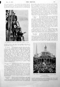 Antique Print Mr Chamberlain Statue Admiral Blake T Sanderson German 1900 20th