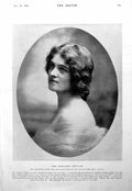Old Antique Print Miss Margaret Douglas Belle New York Mirror Venus 1900 20th