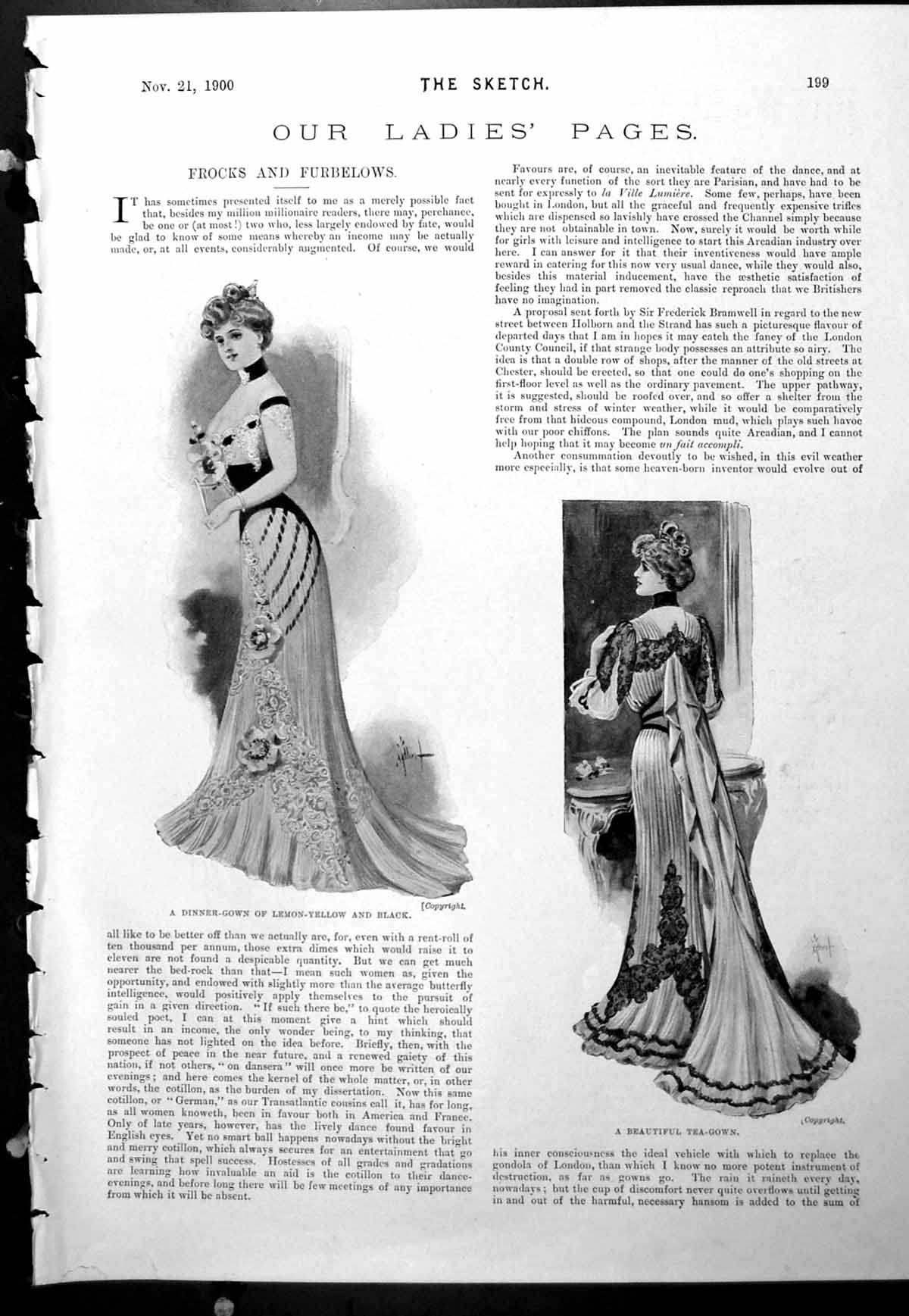 Old Ladies Page Dinner-Gown Tea-Gown Newest Style Hairdressing 1900Victorian