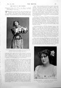 Antique Old Print Three Musketeers Lyceum Miss Eva Moore Lily Hanbury 1900 20th