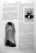 Antique Old Print Miss E Rivers Holger Drachmann Mr Kruger'S Bedroom 1900 20th