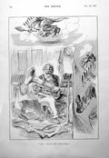 Old Print Ach Again Dot Abblause Cartoon Musician Tien-Tsin Germans 1900 20th