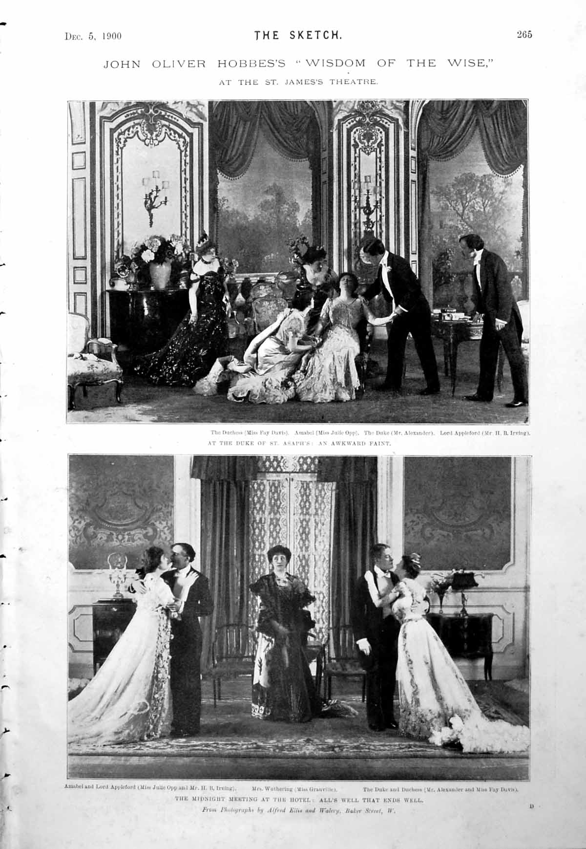 Antique Print Wisdom Wise Play Scenes GalleryArtistes Nugent Earle 1900