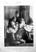 Antique Old Print Hrh Princess Wales As Grandmamma Connoisseurs Cartoon 1900