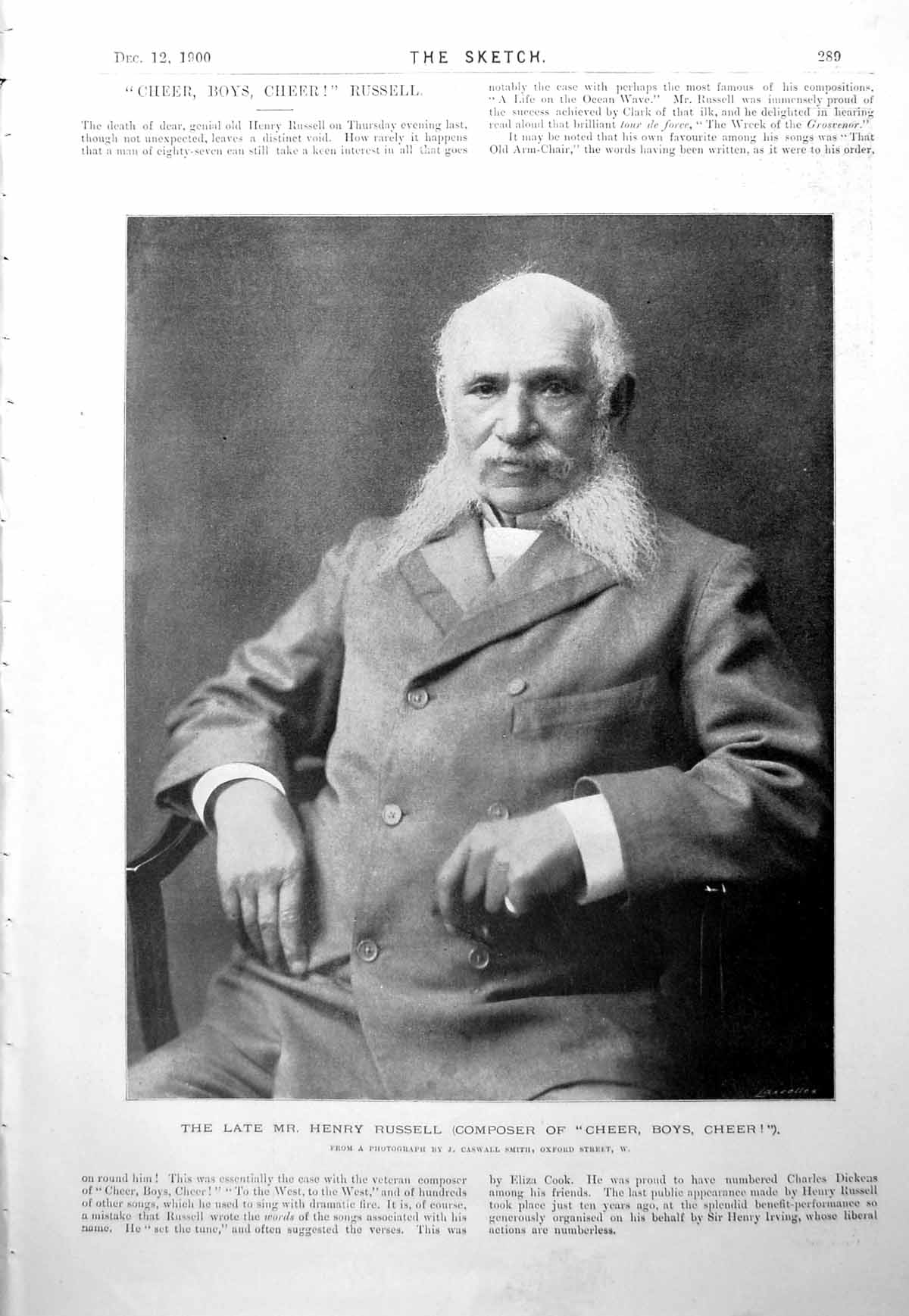Antique Print Mr Henry Russell Composer Hilton College Shooting Team 1900 20th
