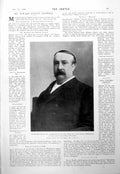 Antique Old Print Mr Edward Lloyd Celebrated Tenor Portrait Photograph 1900