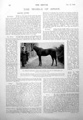 Antique Old Print Duke Portland'S Simon Dale Offered For Sale Newmarket 1900