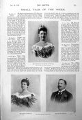 Antique Print Queen Holland Portugal King Champion Cattle Smithfield 1900 20th