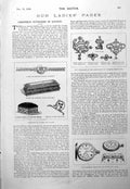 Antique Print Ladies Page Christmas Novelties In London Driving Coat 1900 20th