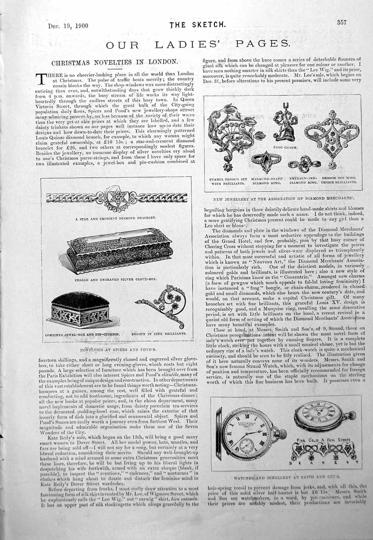 Antique Print Ladies Page Christmas Novelties In London Driving Coat 1900 20th