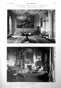 Antique Old Print Queen'S Christmas At Osborne Council Chamber Audience 1900
