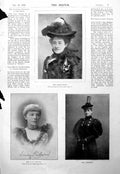 Old Print Sarah Grand Wk Clifford Atherton Phil May Cartoon Farmer 1900 20th