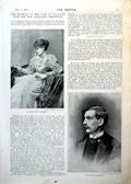 Old Antique Print Bridgeman Earl Dalkeith Gie Fisherman'S Daughter 1893 0 19th