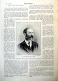 Antique Old Print Earl Jersey Tea Room House Commons Gentlemen Seated 1893 0
