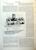 Antique Old Print Press Gallery House Commons Listening Passing Notes 1893 19th