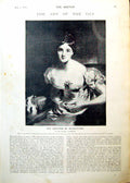 Antique Old Print Countess Blessington T Lawrence Client Frank Dadd Art 1893 0