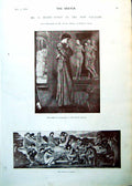 Antique Old Print E Burne-Jones New Gallery Pygmalion I Ii Wine Circe 1893 0